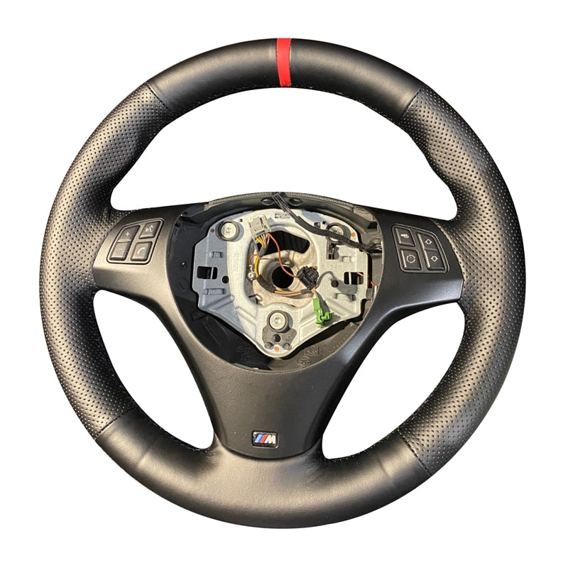 Hand Sewing Non-Slip Leather Steering Wheel Cover E90 E91 E92 E93 E87